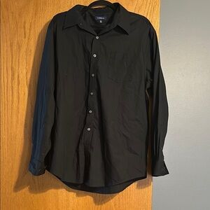 Croft & Barrow Black Stripe Long Sleeve Button Down